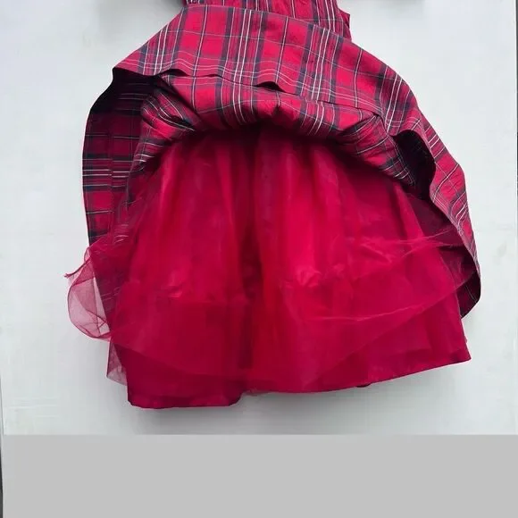 open lace back dress Minnie Ruffled Polka Dot Red Girls Summer Dress
